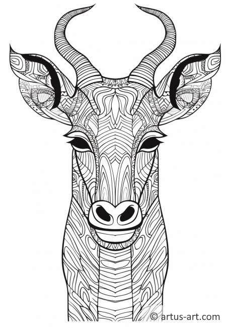 Página para colorear de Okapi